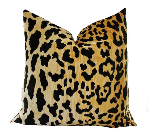 Leopard Velvet Pillow Leopard Print Pillow Cover Animal