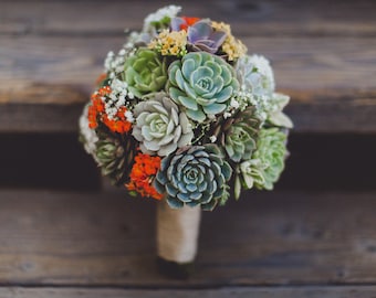 Succulent wedding bouquets, Succulent bridal bouquet, Bridal bouquet