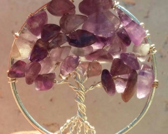 Amethyst Wire Wrapped Tree of Life Pendant
