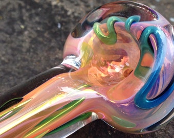 Bright Burst Color Changing Functional Art Pocket Piece Tobacco Glass Pipe