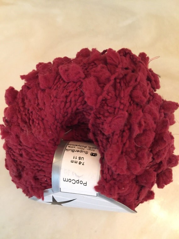 Ice Yarns Popcorn Yarn Color Crimson by CaribbeanJane on Etsy