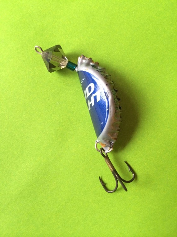Bud Light Beer Cap Fishing Lure by HandmadebyMunro on Etsy