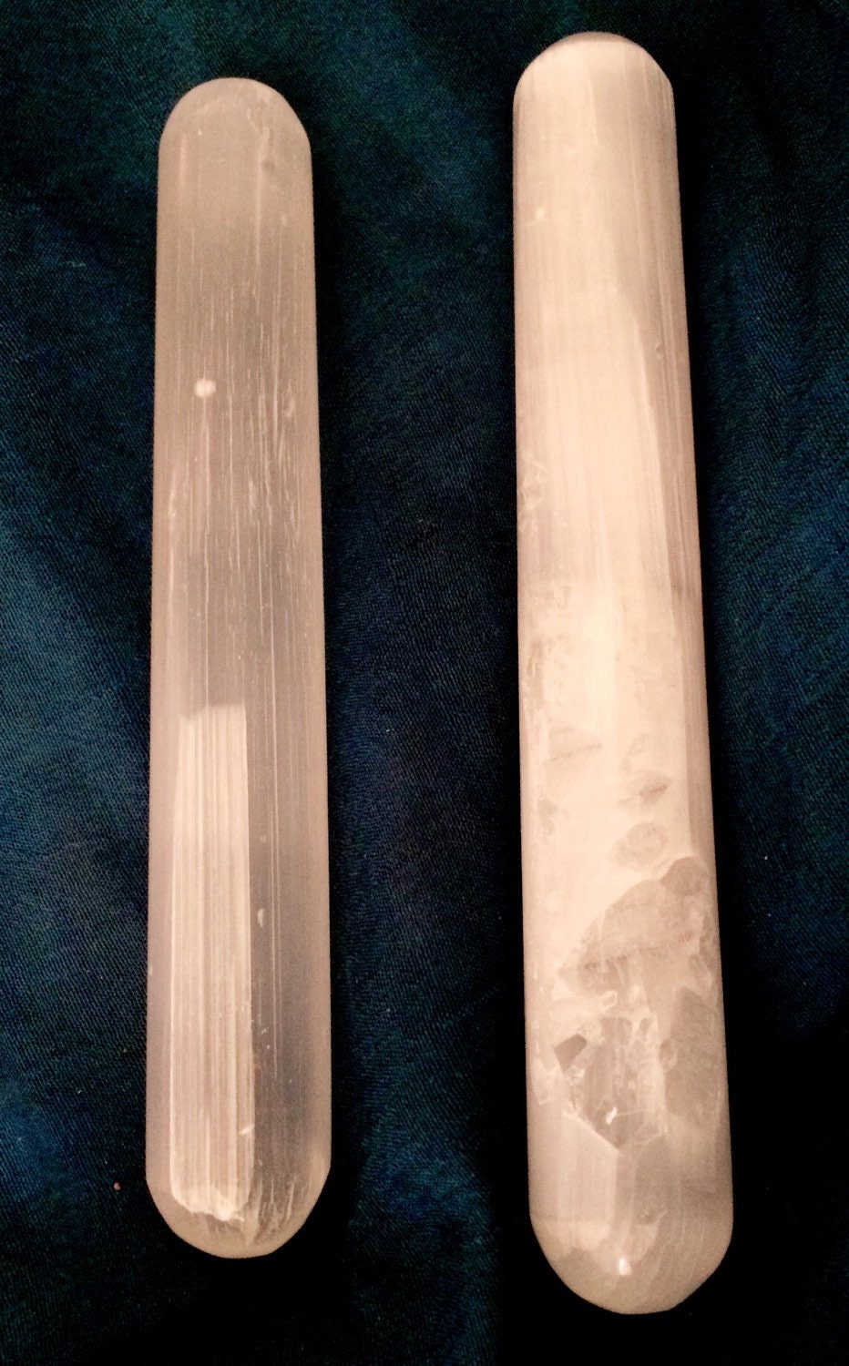 Polished Selenite Massage Wands White Rock Crystal Healing 2037