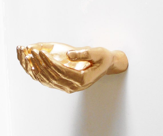 Wall Decor Hand Wall Shelf Gold Hands Wall Hands Hand