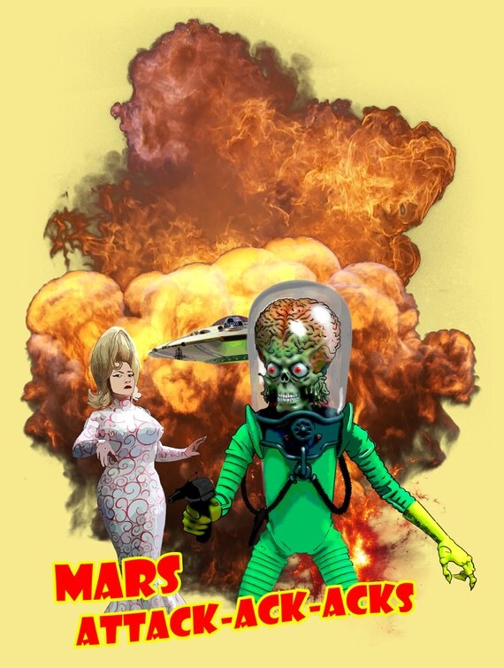 Mars AttackAckAcks by ArtofKyleWillis on Etsy
