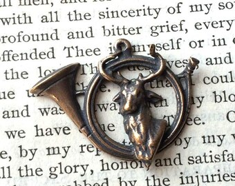 St. Hubert Medal - 1" - Bronze Medal - Patron Saint of Hunting - Vintage Replica (M-1262)