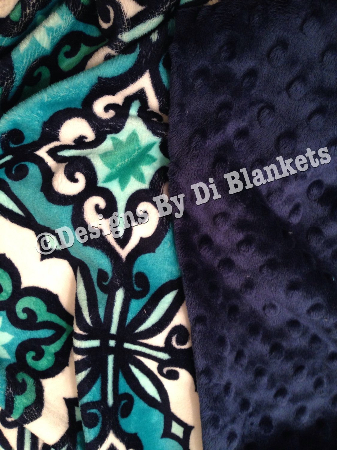 Minky Adult Blanket Navy Minky Throw Adult Minky ThrowDorm