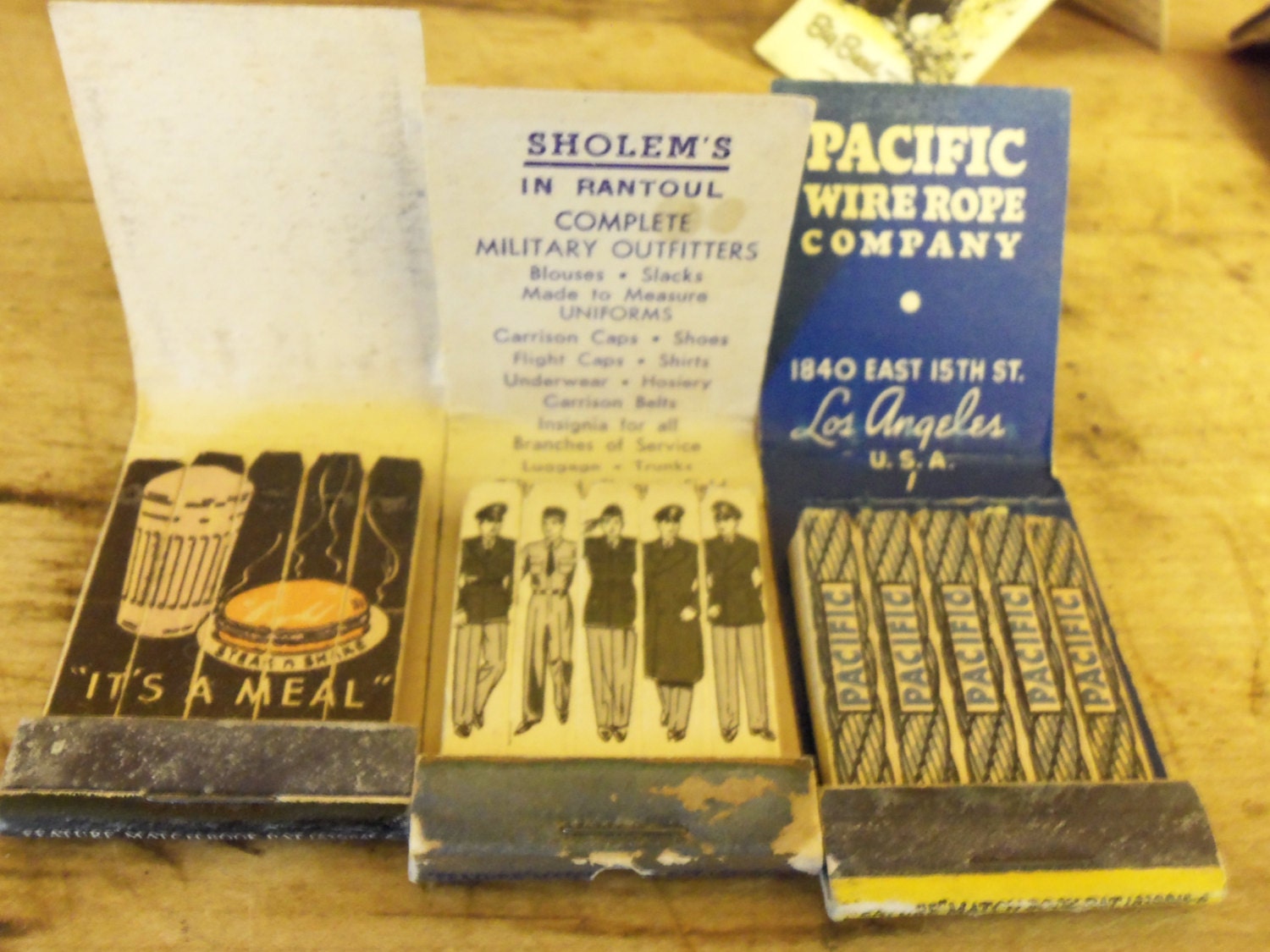 8 Vintage Matchbook Match Book Covers with Picture Printed
