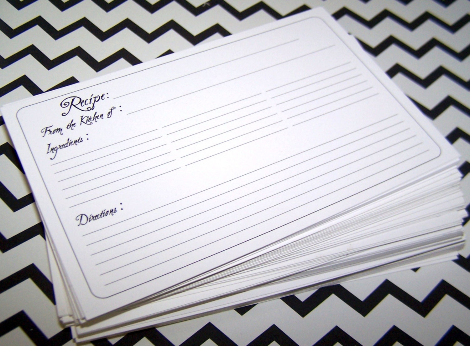 8 Recipe Dividers 4 1/2 x 6 Recipe Cards