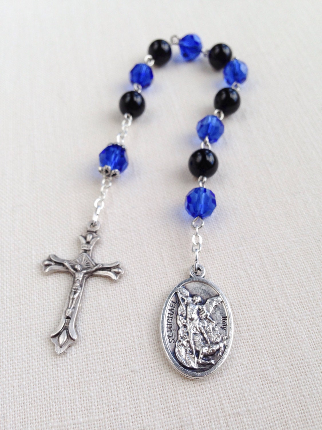 St Michael Thin Blue Line Police One Decade Pocket Rosary