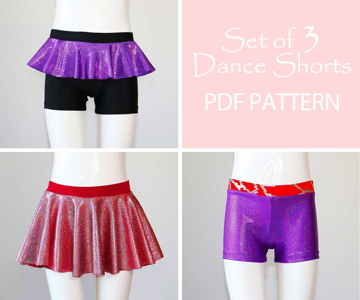 Dance shorts pattern girls leotard pattern by MyChildhoodTreasures