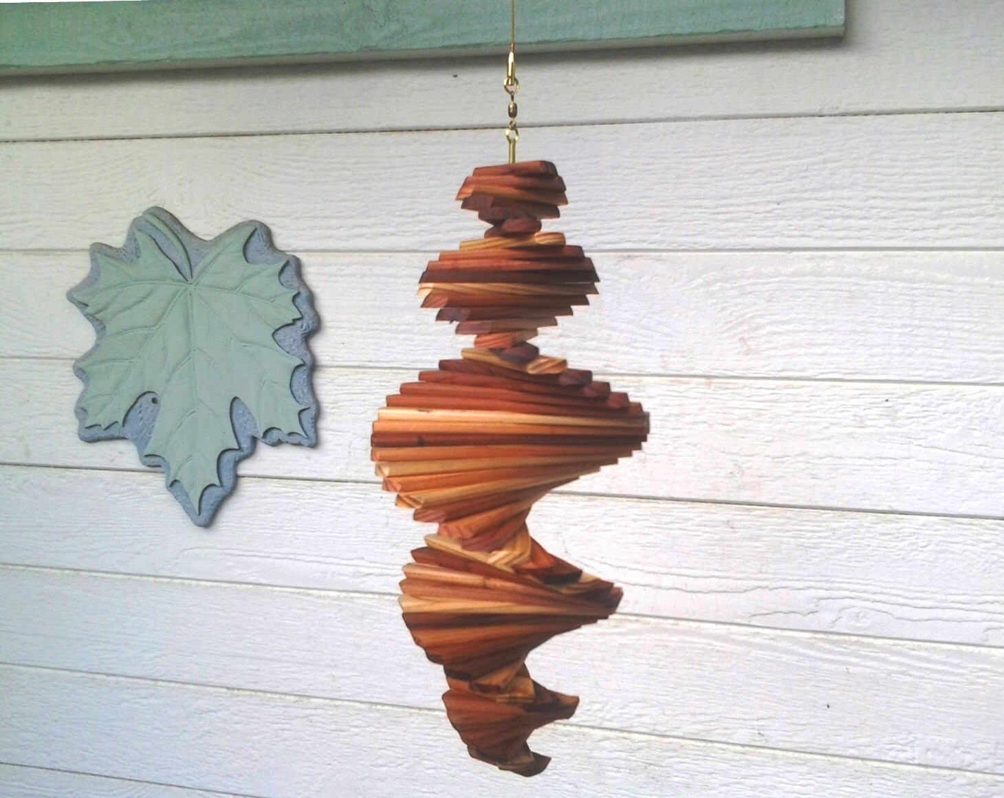 Classic 12 Redwood Helix Wind Spinner by ArtisanWindSpinners