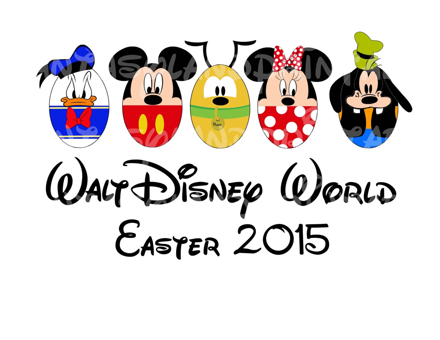 Walt Disney World Fab Five Easter Eggs by FantasylandPrintable