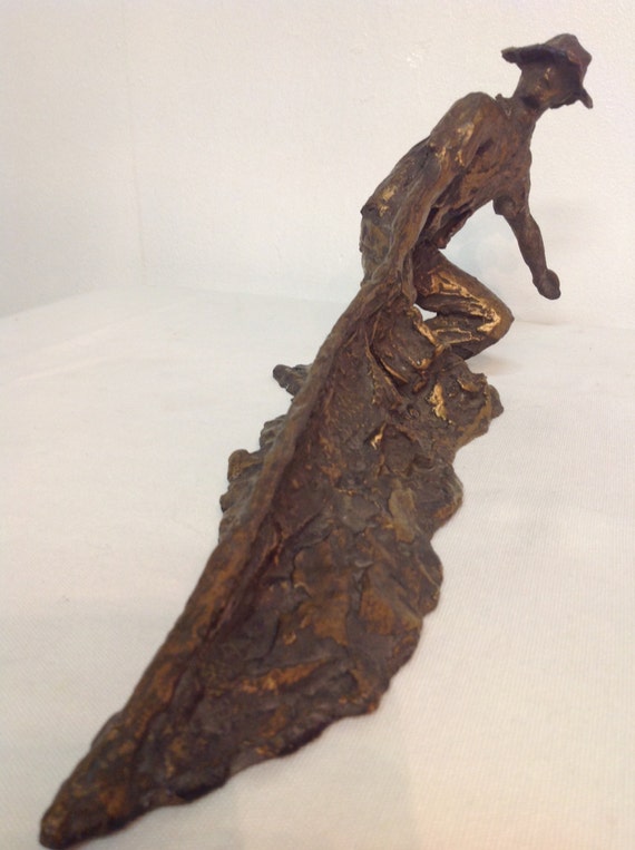 Statue Man Pulling Fishing Net Bronze Cast Resin by ModOnMain