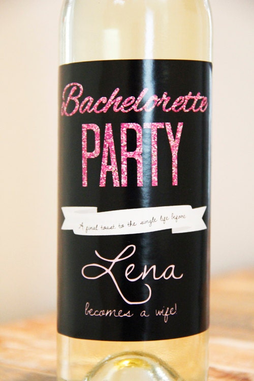 Bachelorette Party Wine Label Bachelorette By Vintageleecrafted 1662