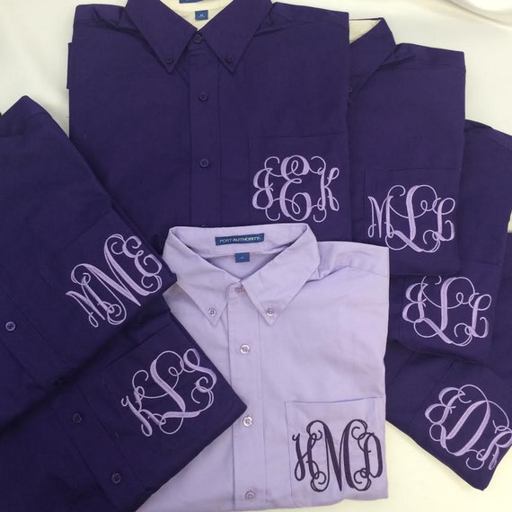 monogrammed oversized shirts