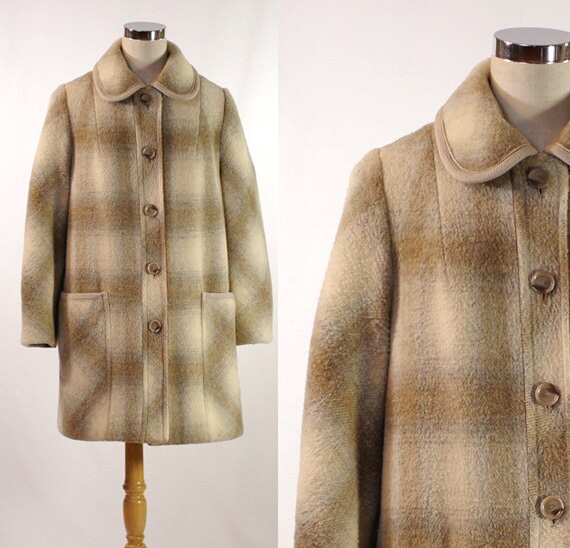 Vintage 1960s Womens Wool Coat / M. Liman Co PENGUIN