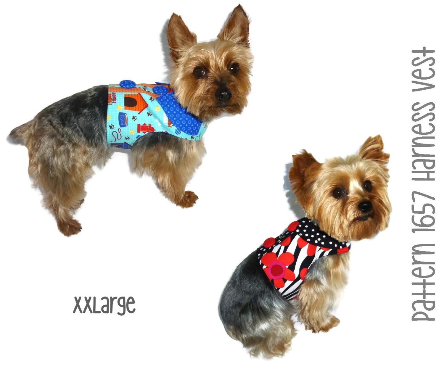 Dog Harness Vest Pattern 1657 XXLarge Dog Clothes Sewing