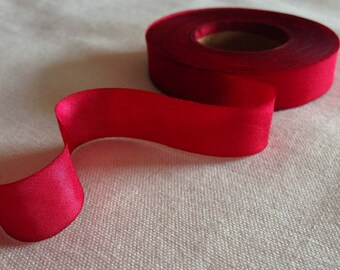 American Beauty-red silk ribbon, multiple widths-2 yard increments