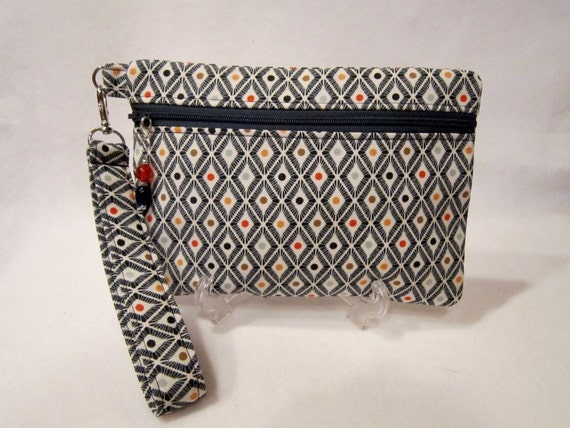 Wristlet Clutch Zippered Pouch With Removable Strap