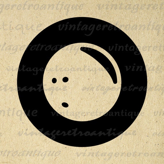 Items similar to Bowling Ball Graphic Digital Image Bowling Icon