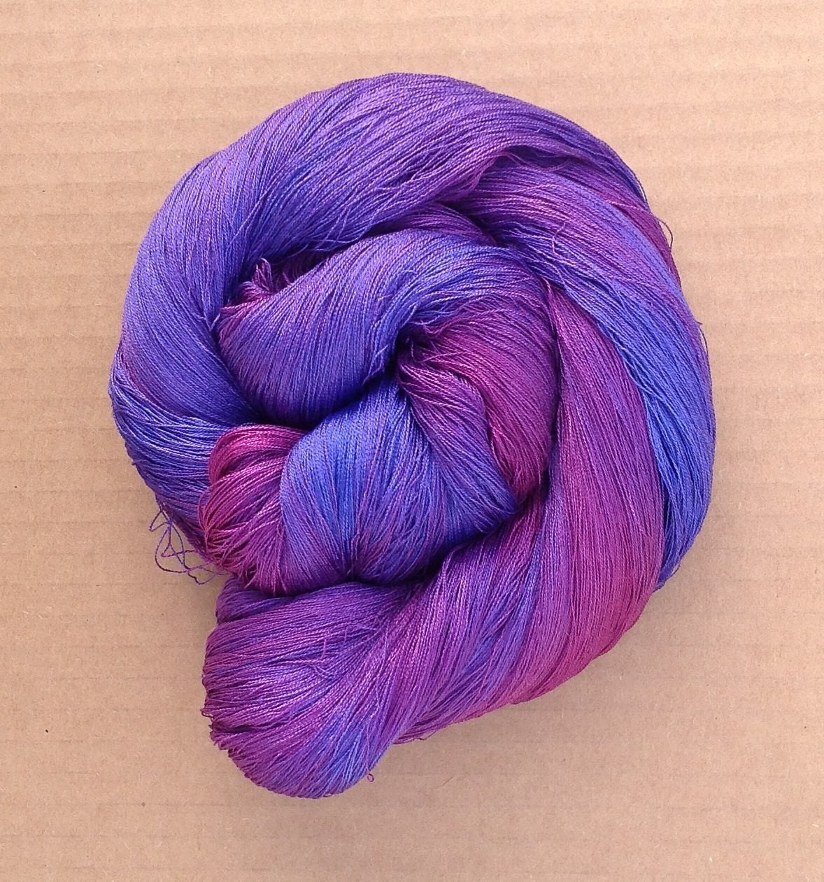 Hand Dyed Silk Yarn Spun Silk Yarn Weaving Lace Knitting
