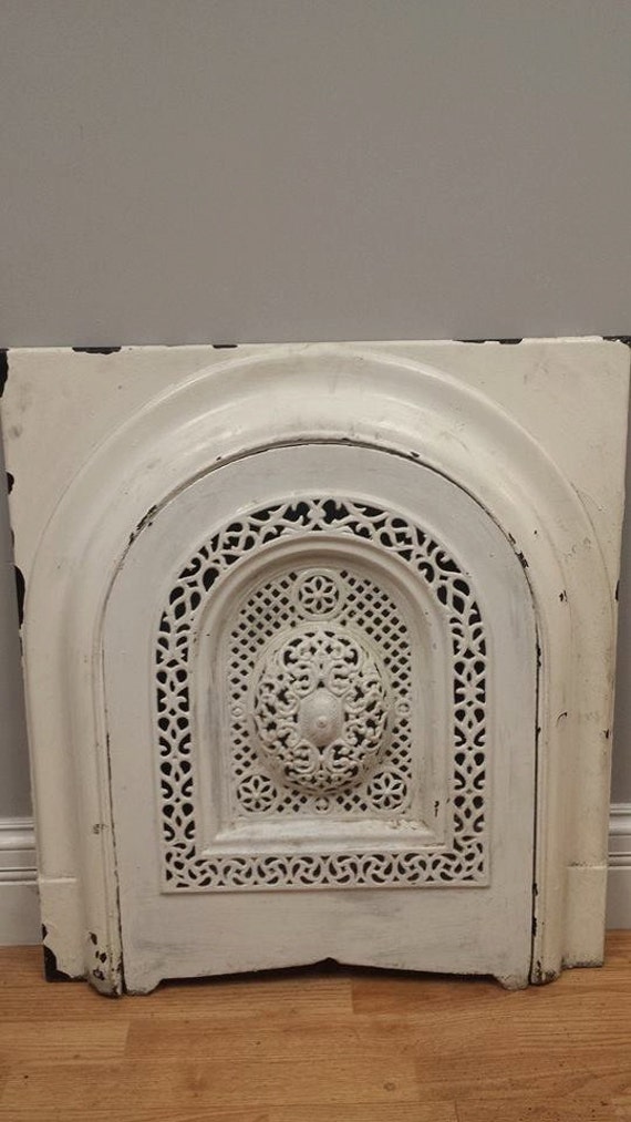 Vintage Cast Iron Summer Cover Fireplace Surround