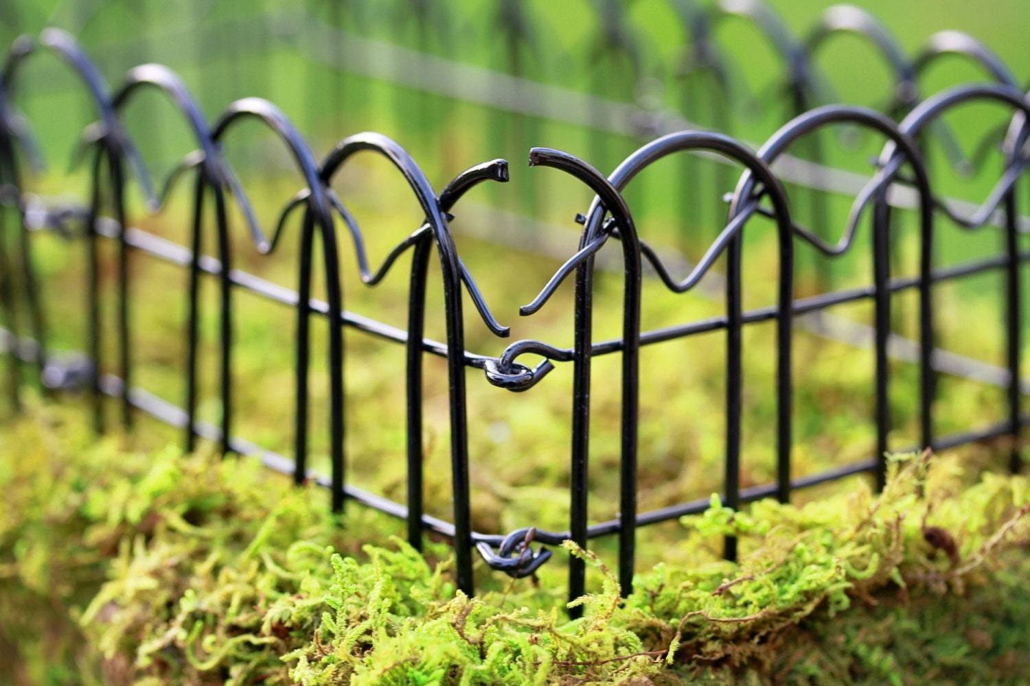 Fairy Garden Fence black wire miniature accessories fencing