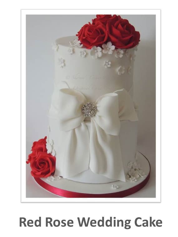 Red Rose Wedding Cake PDF Tutorial