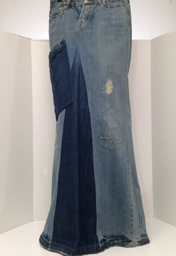 distressed maxi skirt