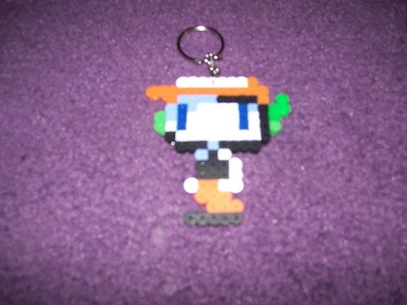 Cave Story Quote keychained perler sprite