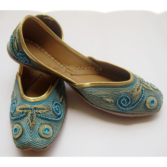 turquoise sequin shoes