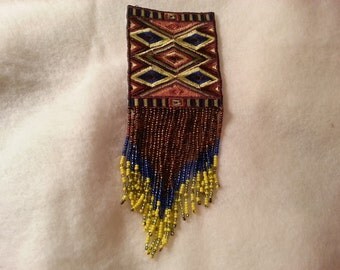 Brown Blue Green Equine Browband Ornament - fancy horse jewelry - Horse Costume