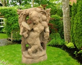 Garden Statue Handmade Sandstone Sculpture-Antique Lady Lady Figurine Dancing Statue