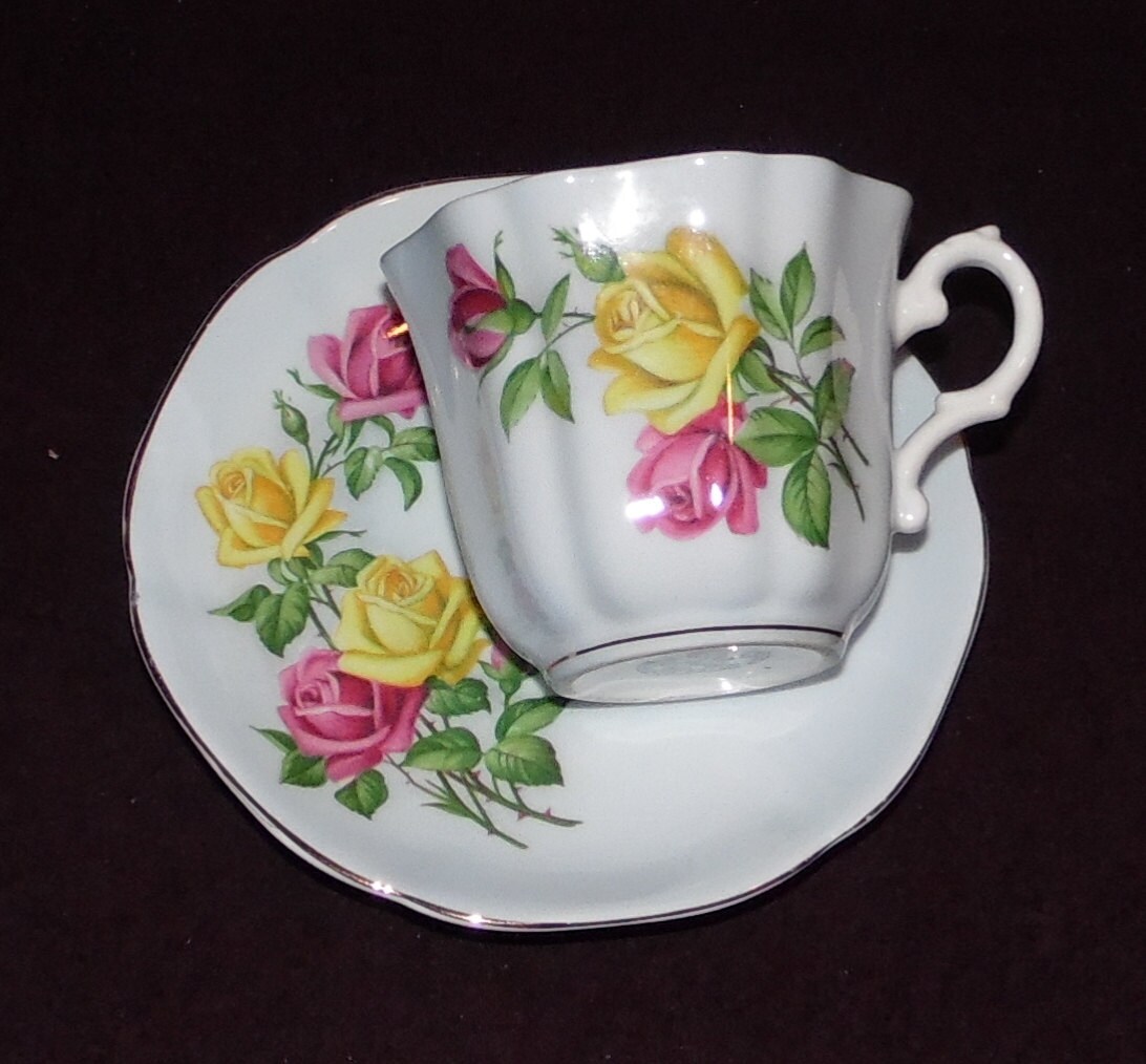 Royal Grafton Fine Bone China Tea Cup and Saucer by leftoveridea
