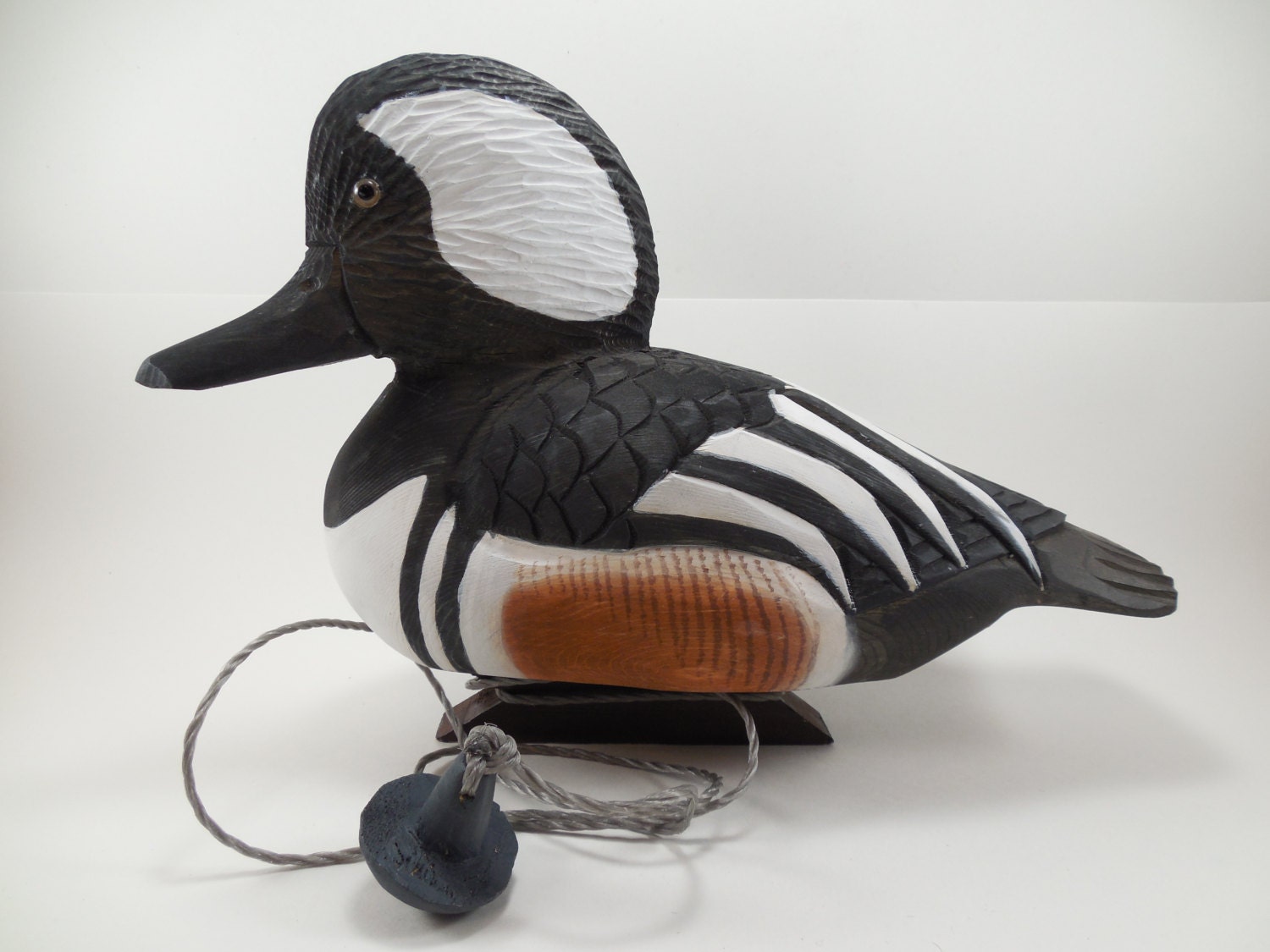 Vintage Hooded Merganser Wood Duck Decoy Hand by AllycatAttic