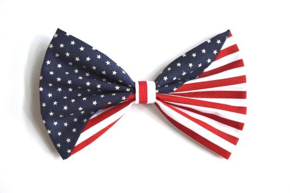American Flag Hair Bow Patriotic Hair Accessories Stars and