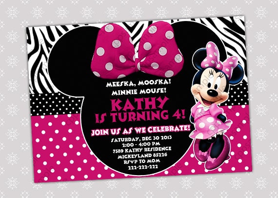 Minnie Mouse Digital Invitations 10