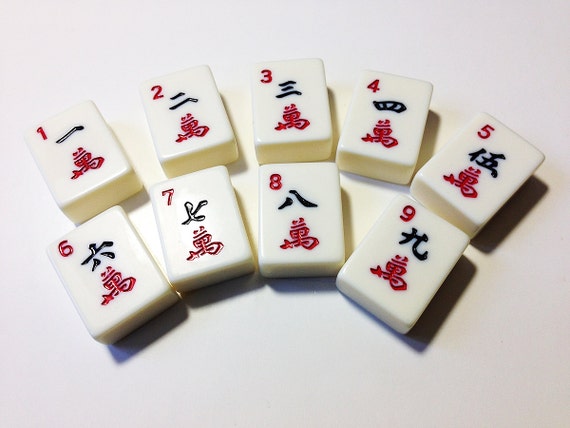 UNUSED IVORY Color Mah Jongg Tiles 1 by TreasuresByAuntLois