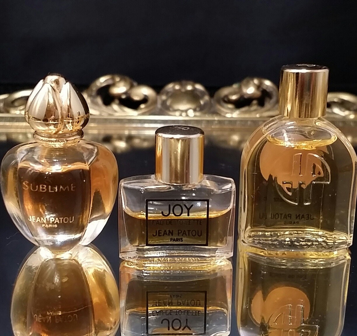 3 Jean Patou Sublime Joy Miniature Collectible Perfume France