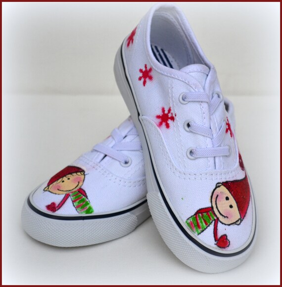 Kids Shoes Christmas Shoes Elf Sneakers Canvas Shoes