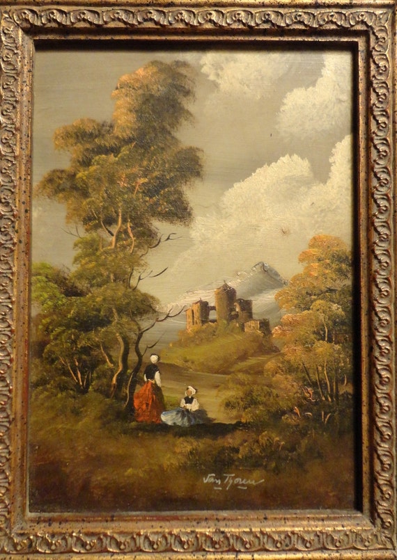 ORIGINAL Signed Otto von Thoren 1828-1889 Untitled Oil on