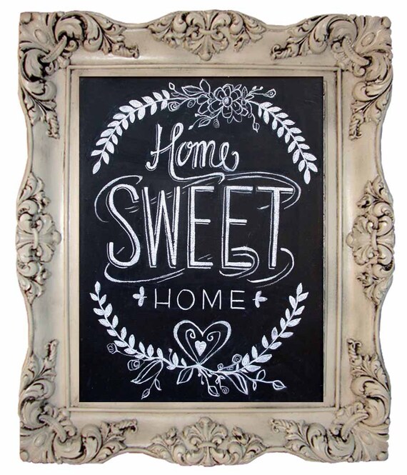 Home Sweet Home Chalkboard Art Print 12 by