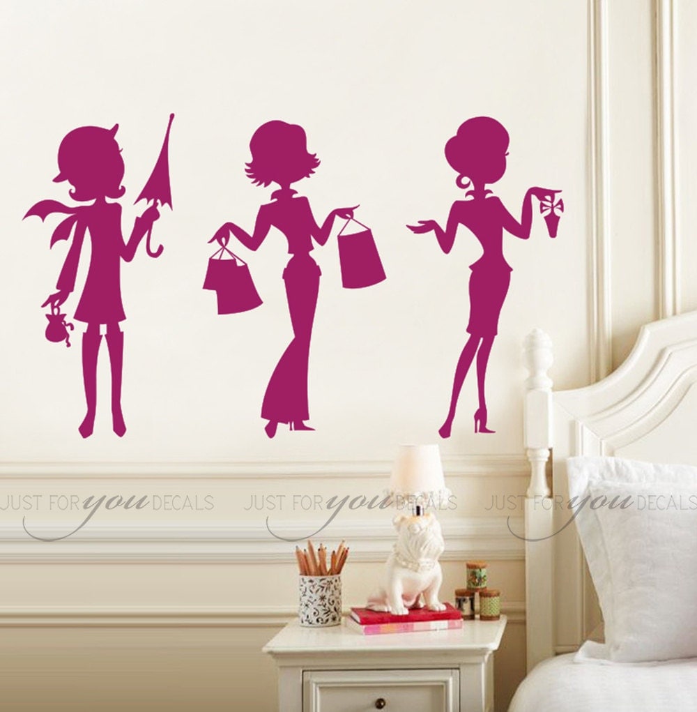 Teen Girl Wall Decal Fashion Wall Decals Chic Modern   Il Fullxfull.723274895 6ahh 