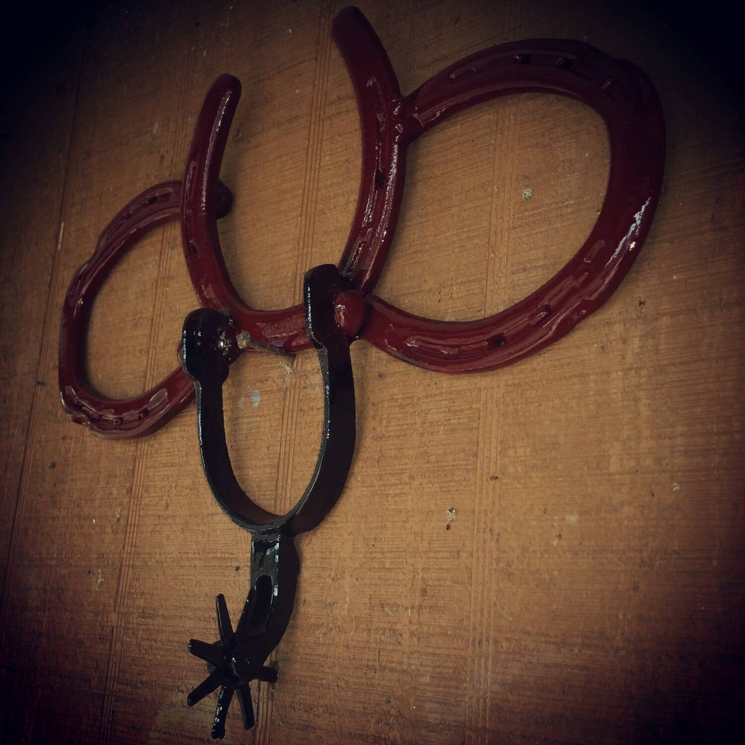 Spurs and Horseshoe Key Holder by KadysKustomKrafts on Etsy
