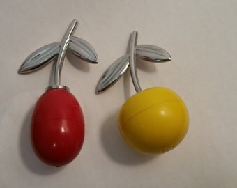 Vintage Cherry and Plum fruit Bakelite Salt and Pepper