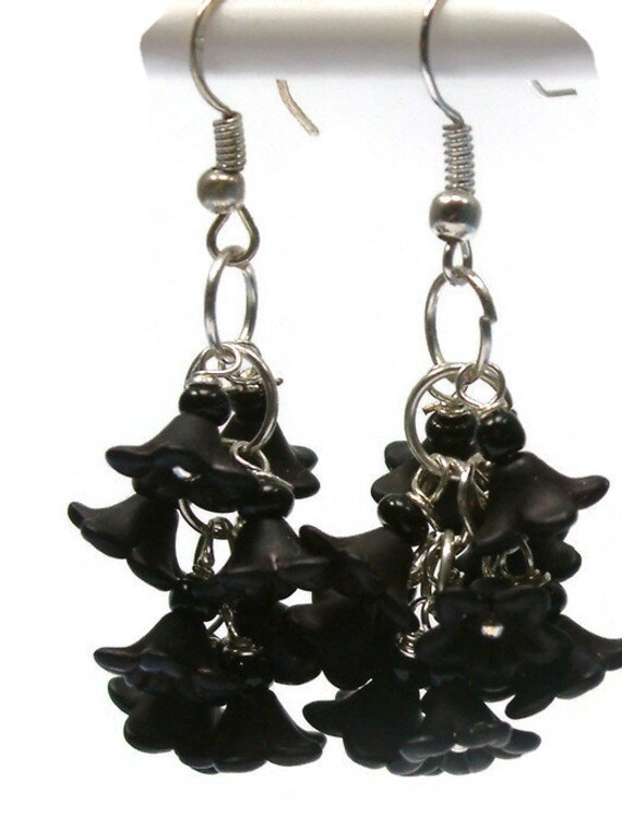 bell flower earrings/handmade earrings/girls by emymade on Etsy
