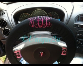 Custom Monogrammed Steering Wheel Cover