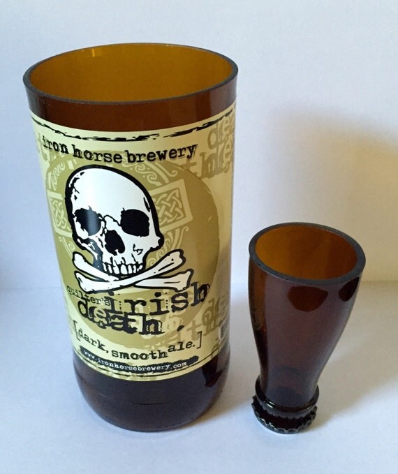 Craft Beer. Beer Bottle. Shot Glass. Quilters Irish Death.