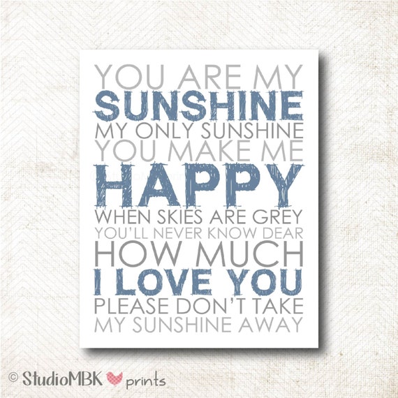 Items similar to Instant Download | You are my sunshine my only ...